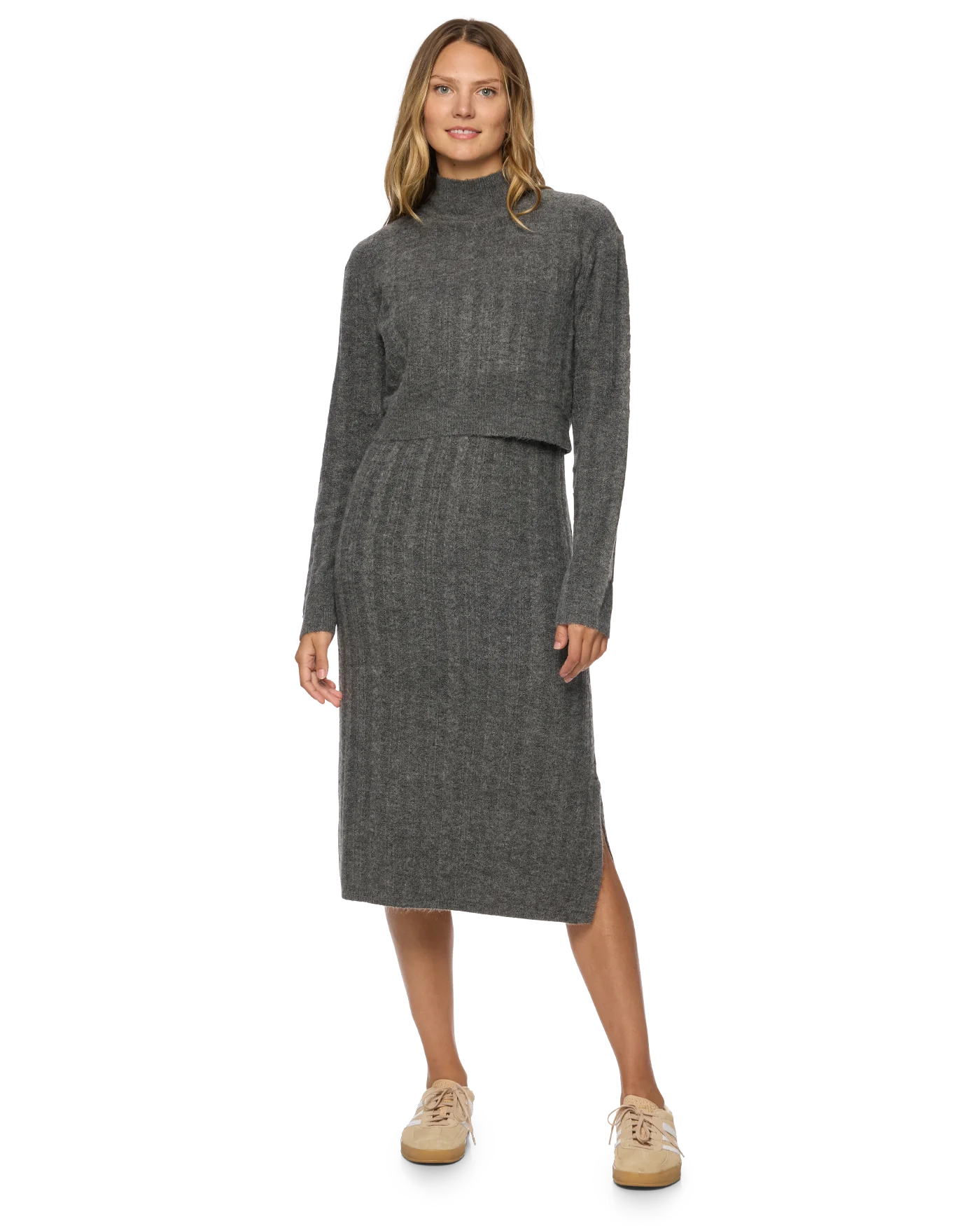 knee length dresses for ladies Sweater Midi Dress – Dominique Nicole Boutique