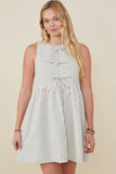 Sutton Bow Detail Striped Dress