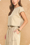 Jenna Boxy Top & Draped Skirt Set