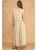 Jenna Boxy Top & Draped Skirt Set