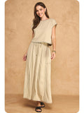 Jenna Boxy Top & Draped Skirt Set