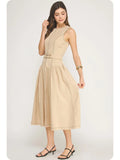 Skylar Buckle Detail Midi Dress