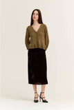 Carolyn Ruffle Hem Cardigan