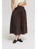 Plaid Smocked Skirt