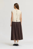 Plaid Smocked Skirt