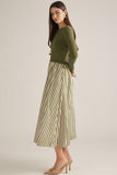 Ellen Knit Bodice & Striped Skirt Dress