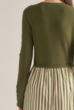 Ellen Knit Bodice & Striped Skirt Dress