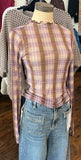 Kennedy Plaid Mesh Top