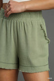 Kennedy Frayed Detail Linen Shorts