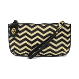 Straw Crossbody Wristlet Clutch