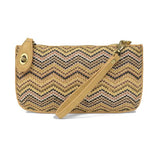 Straw Crossbody Wristlet Clutch