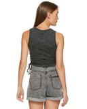 Hailey Sleeveless High Neck Ruched Top