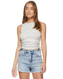 Hailey Sleeveless High Neck Ruched Top
