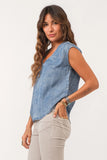 Yanis Chambray Sleeveless Top