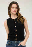 Kit Button Down Sleeveless Cardigan