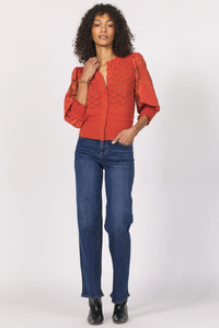 Ankara Lace Sleeve Knit Sweater