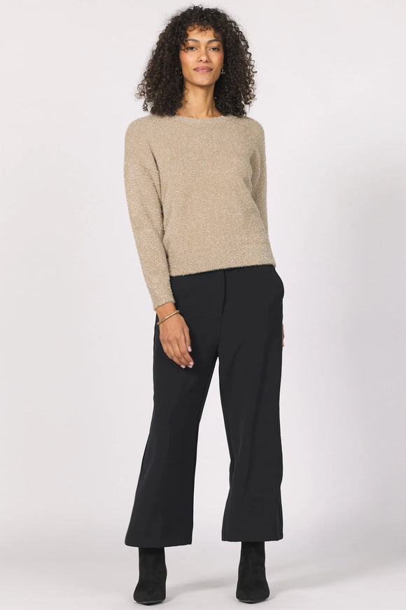 Jaylani Drop Shoulder Metallic Sweater