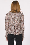 Amabella Front Tie Animal Print Blouse