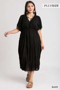 Simone V-Neck Tiered Maxi Dress