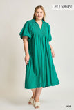 Christie Smocked Yoke Midi Dress