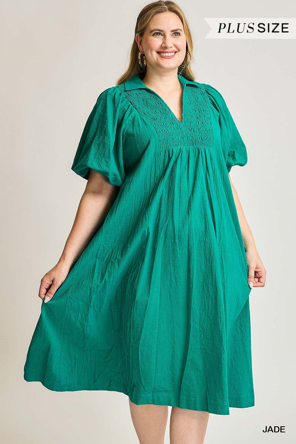 Christie Smocked Yoke Midi Dress
