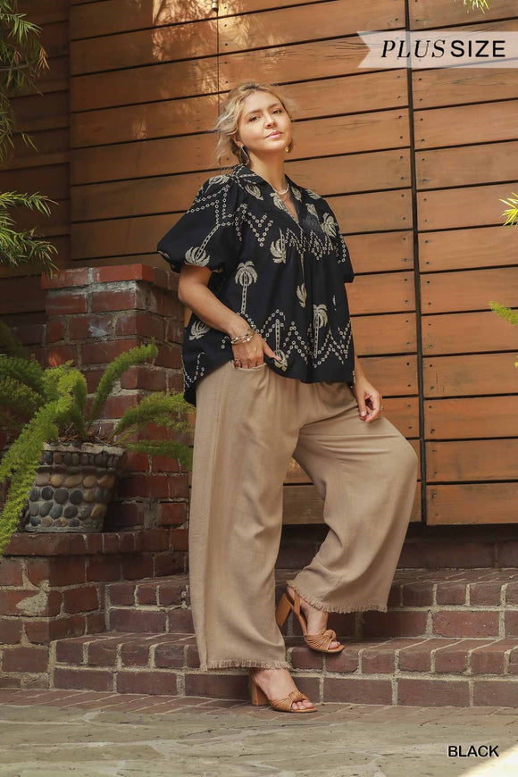 Abby Boho-Chic Embroidered Blouse