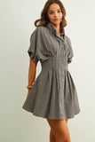 Mia Gingham Patterned Shirt Dress