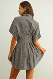 Mia Gingham Patterned Shirt Dress