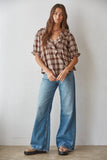 Maude Ruffle Plunged V-Neck Blouse