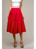 Freya Smocked Flare Midi Skirt