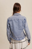 Diana Ruffle Hem Denim Jacket