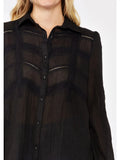 Georgia Lace Trim Button Down Shirt