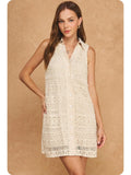 Emily Crochet Lace Sleeveless Dress