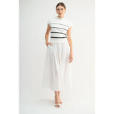 Elle Striped Sleeveless Sweater