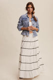 Diana Ruffle Hem Denim Jacket