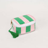 Caroline Stripe Travel Jewelry Case