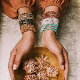 Aqua Terra & Mixed Metal Stone Wrap