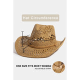 Double Strap Western Straw Hat