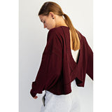 Peyton Open Back Long Sleeve Top