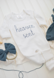 Heaven Sent Baby Boy Romper
