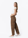 High Rise Floral Print Barrel Jeans