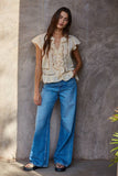 Tia V-Neck Ruffle Detail Top