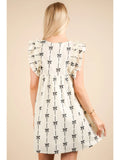 Cheyenne Bow Print Sleeveless Mini Dress