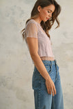 Brie Lined Lace Tee