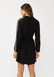 Renee Long Sleeve Embroidered Shirt Dress