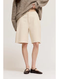 Loose Fit Denim Bermuda Shorts