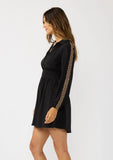 Renee Long Sleeve Embroidered Shirt Dress