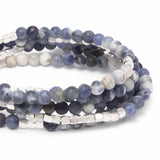 Sodalite & Silver Stone Wrap