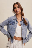 Diana Ruffle Hem Denim Jacket