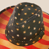 Patriotic Vintage American Flag Cowboy Hat
